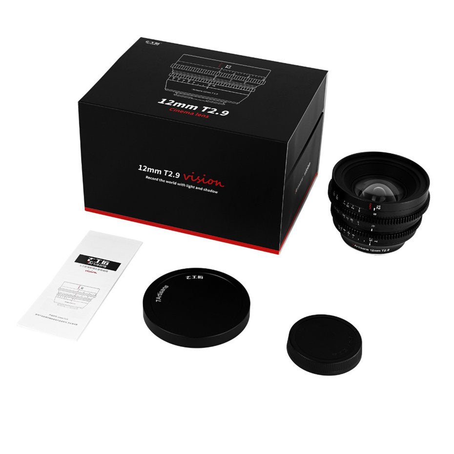 Objetivo de cine T2.9 de 12 mm