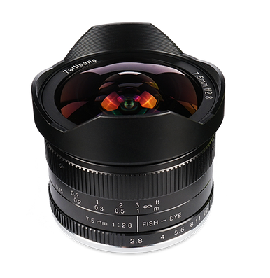 Objetivo fijo de enfoque manual de 7,5 mm f/2,8 para M43 de Panasonic y Olympus