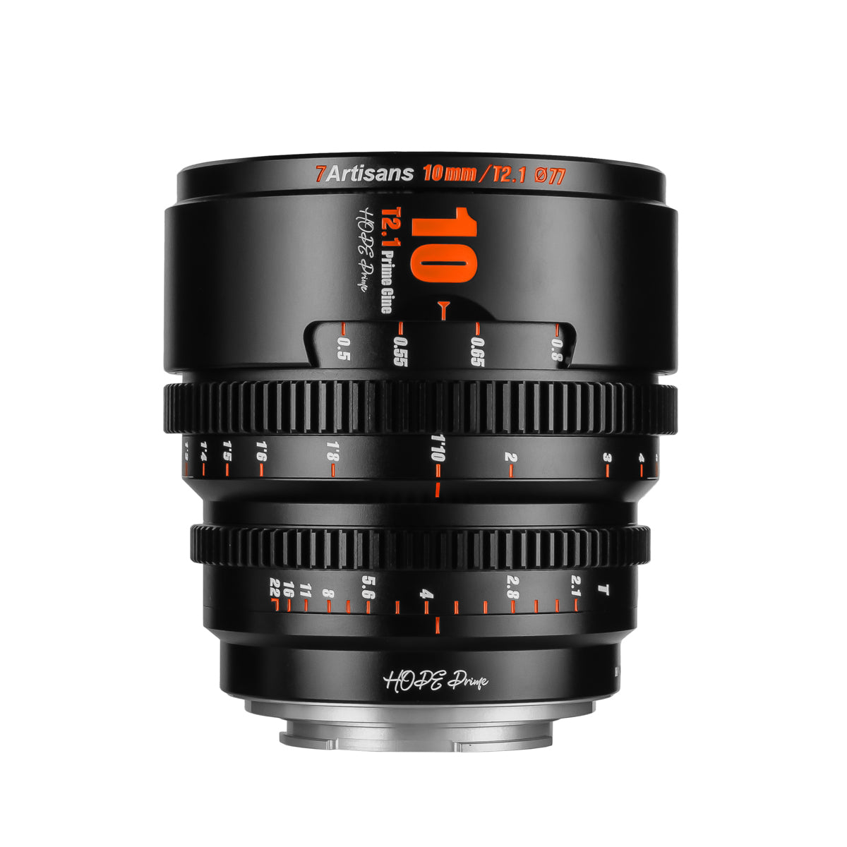 Objetivo de cine Hope T2.1 Super 35 de 10 mm