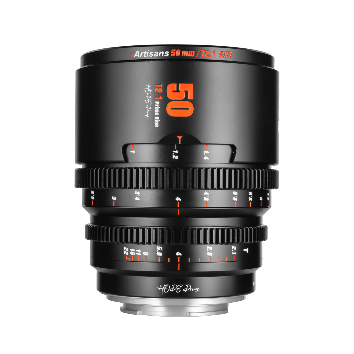 Objetivo de cine Hope T2.1 Super 35 de 50 mm