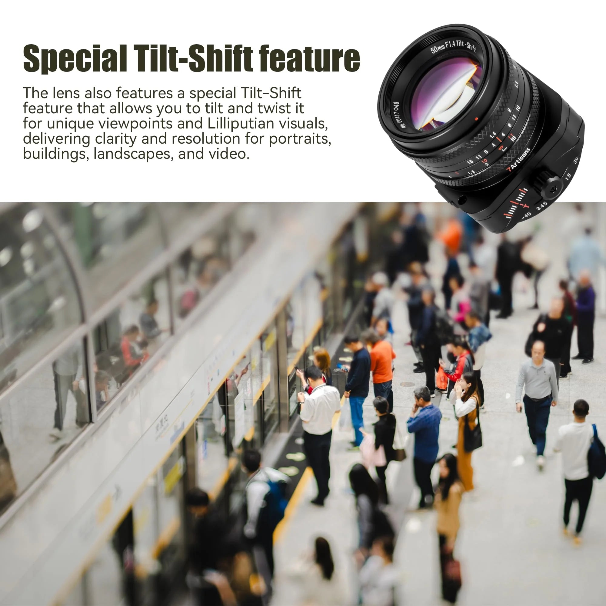 50mm F1.4 APS-C Tilt lens